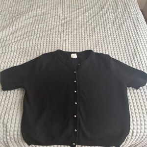 H&M Black Button-Up Cardigan